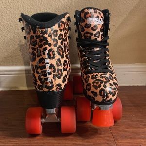 Leopard Print Impala Skates